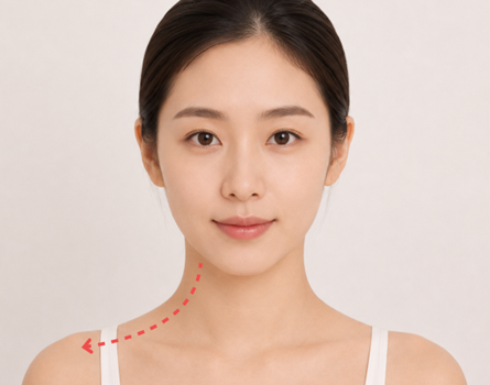 STEP 02 목 옆 → 어깨